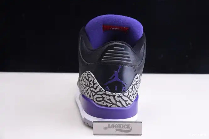 Retro Black Jordan 3 Court Purple Air CT8532-050 0522